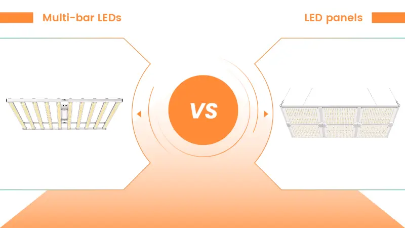 What are the Advantages of Multi-bar LED Grow Lights Over LED Grow Light panels