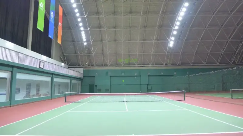 sports court lighting from two sides