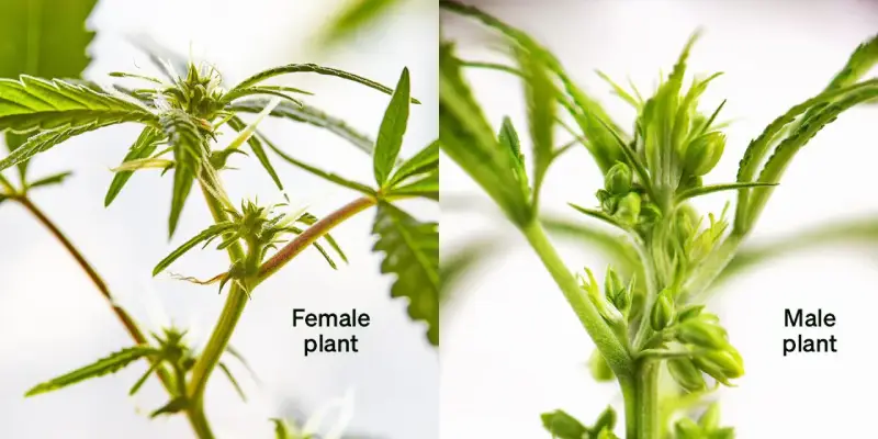 When can you identify whether your cannabis is male or female