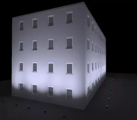 lighting for flat facade