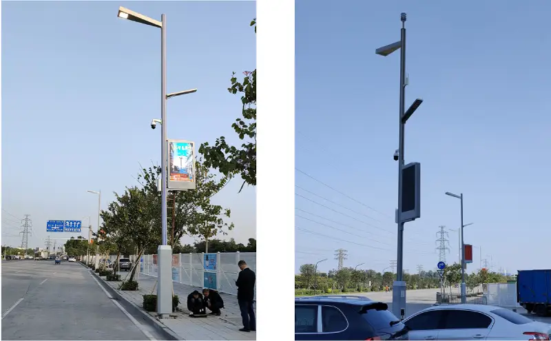 smart pole in use